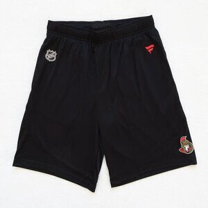 Ottawa Senators Athletic Shorts Men's Size S Black Elastic Waist NHL Fanatics